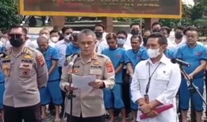 Polisi berhasil menangkap 12 anggota GMBI beserta ketua umum MF. Foto: Instagram.