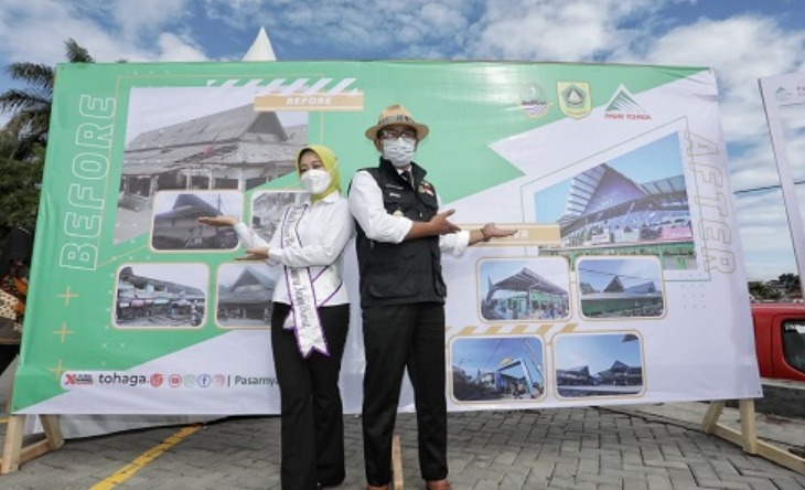 Pasar Cisarua di Kabupaten Bogor yang puluhan tahun kondisinya tak tertata dan kumuh kini sudah jauh lebih baik. Foto: Humas Jabar.
